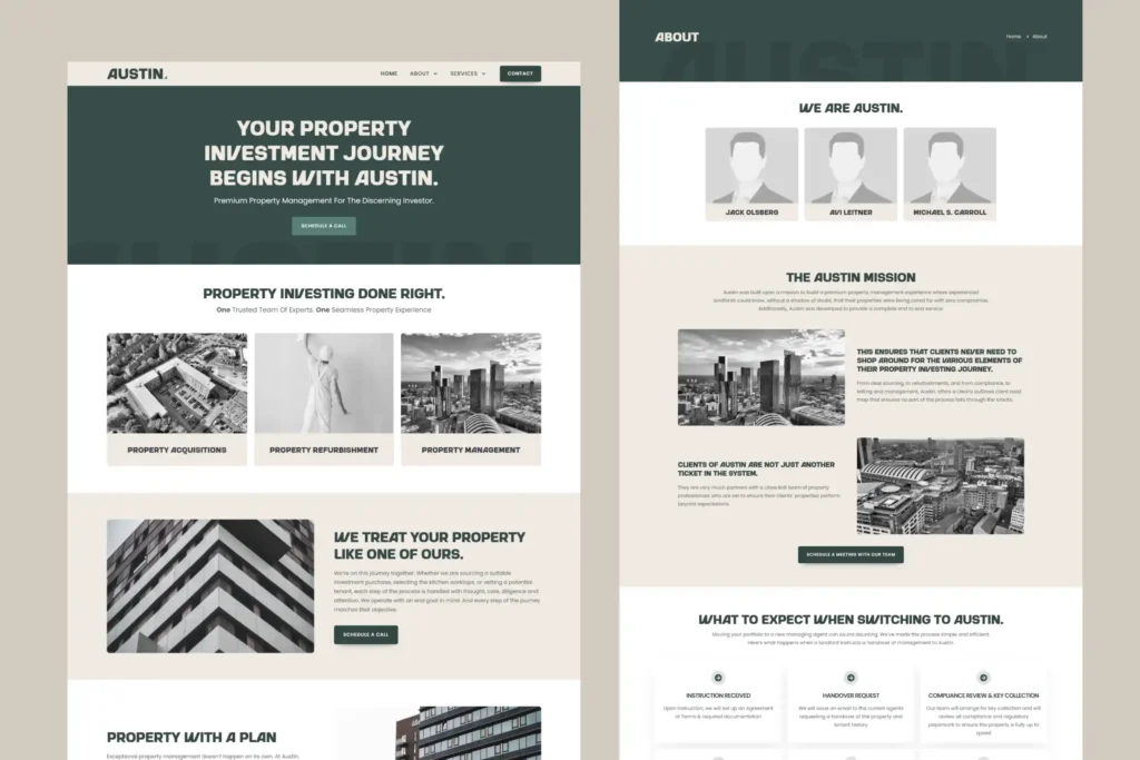 Austin Property Management Website Design