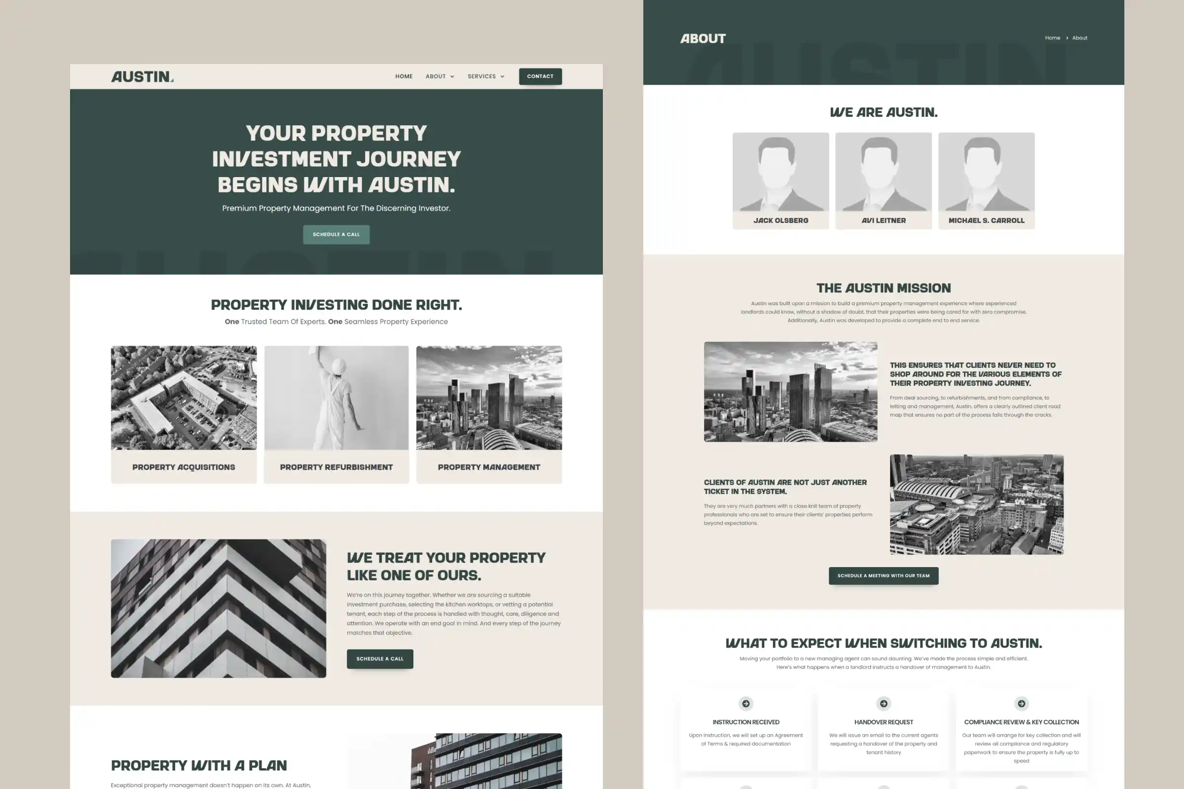 Austin Property Management Website Design